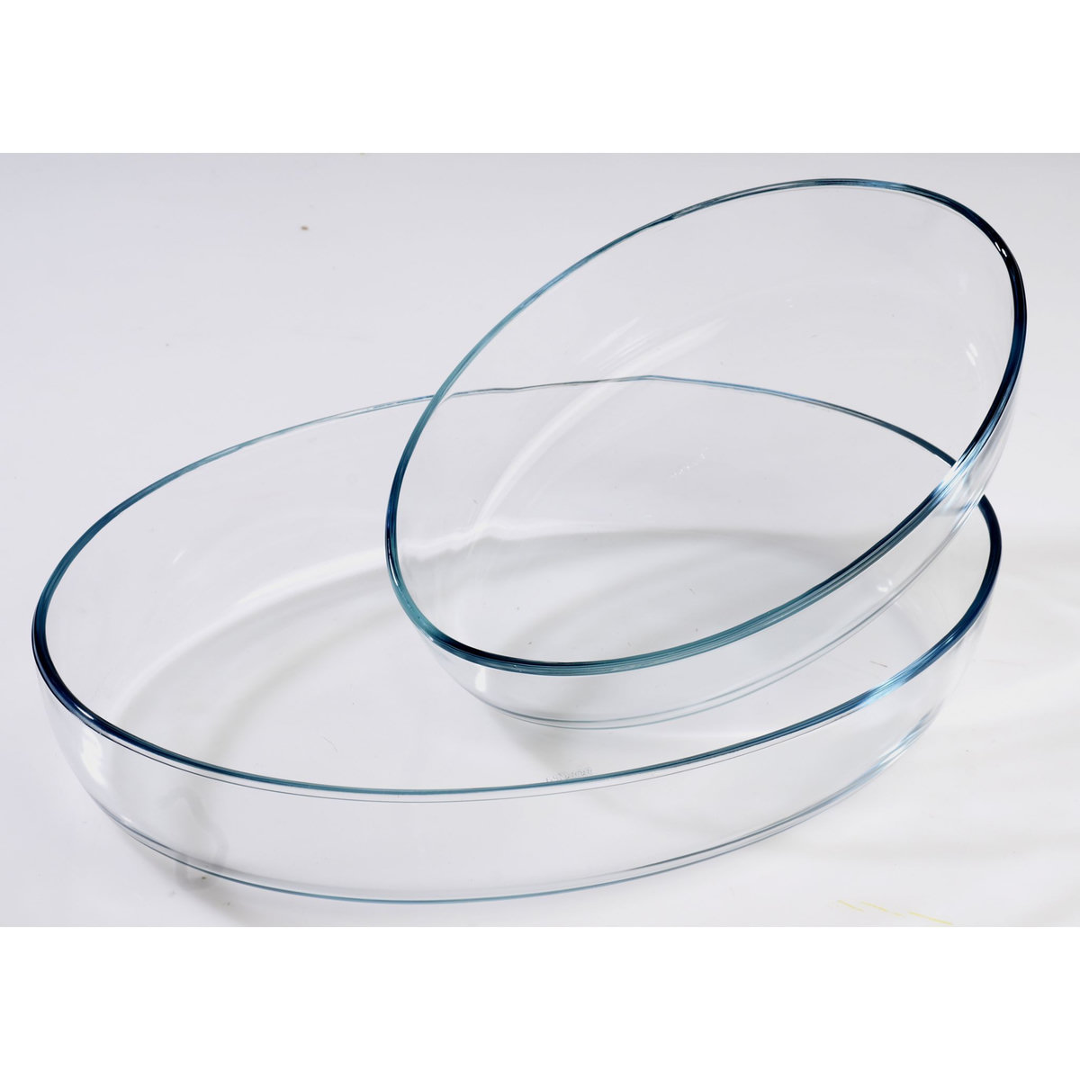 Lot de 2 Plats à four ovales en verre borosilicate