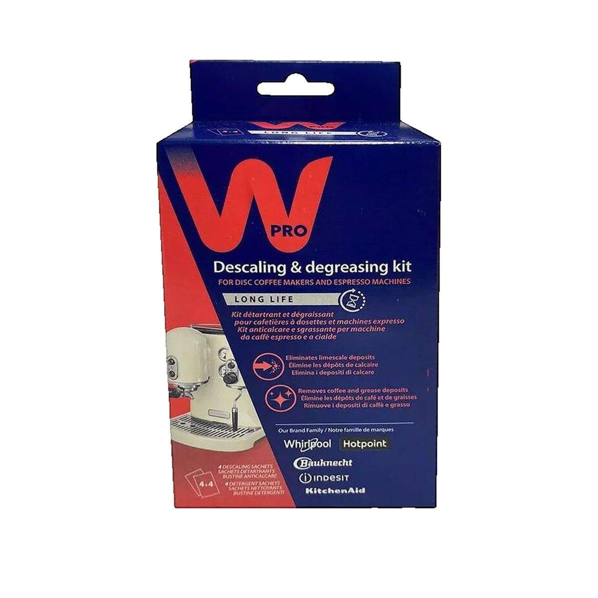 Voir la diapositive 3 : WPRO Kit de nettoyage Wpro Express O² avec sachets détartrants et dégraissants