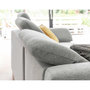 Voir la diapositive 3 : BEST MOBILIER Clever - canapé d'angle gauche - 5 places - convertible avec coffre et têtières - en tissu