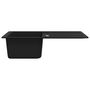 Voir la diapositive 5 : VIDAXL Evier de cuisine en granite avec egouttoir reversible Noir