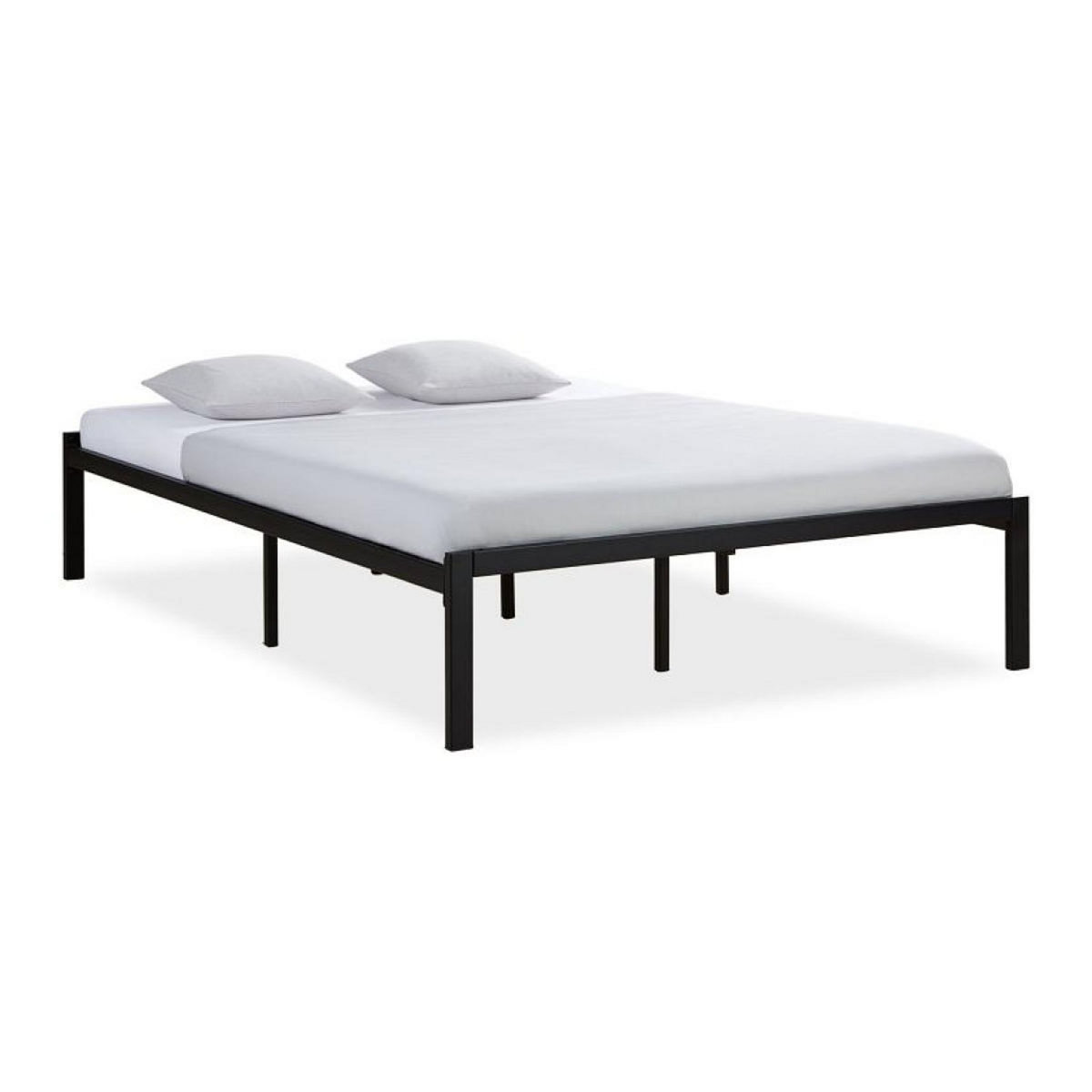 HomeStyle4U Lit en métal sommier matelas 140x200
