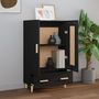 Voir la diapositive 3 : VIDAXL Buffet haut noir 70x31x115 cm bois d'ingenierie