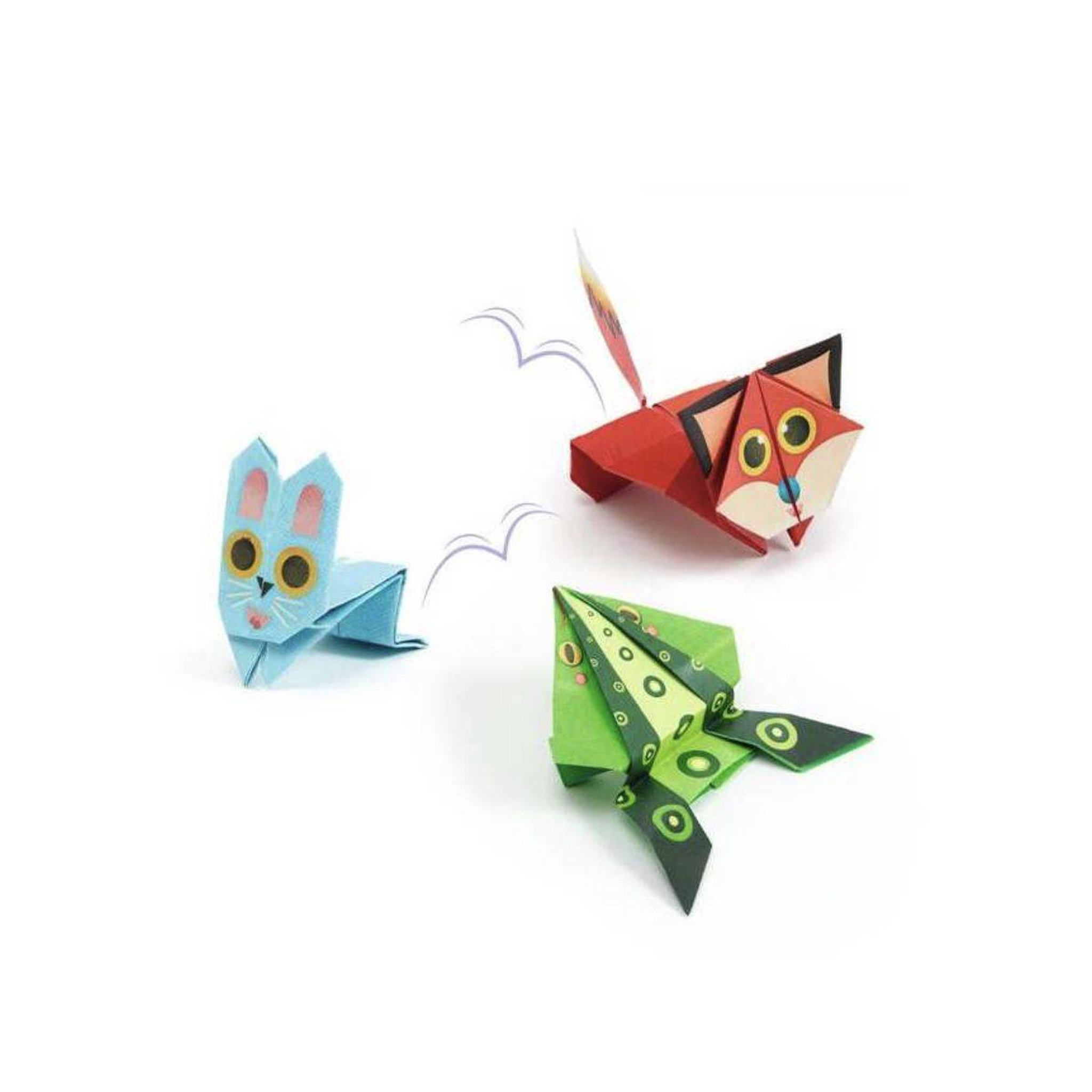 Voir la diapositive 2 : Djeco Origami animaux sauteurs niveau 4 -