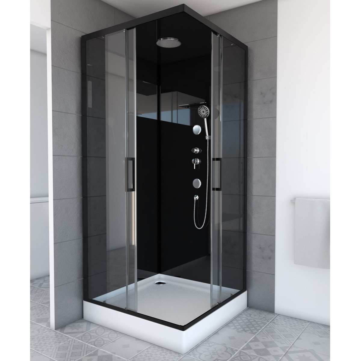 Cabine De Douche Hydromassante 90x90
