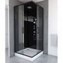 Voir la diapositive 1 : Aurlane Cabine de douche Mirror Square Hydromassante angle - 90x90