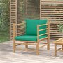 Voir la diapositive 1 : VIDAXL Canape de jardin avec coussins vert bambou