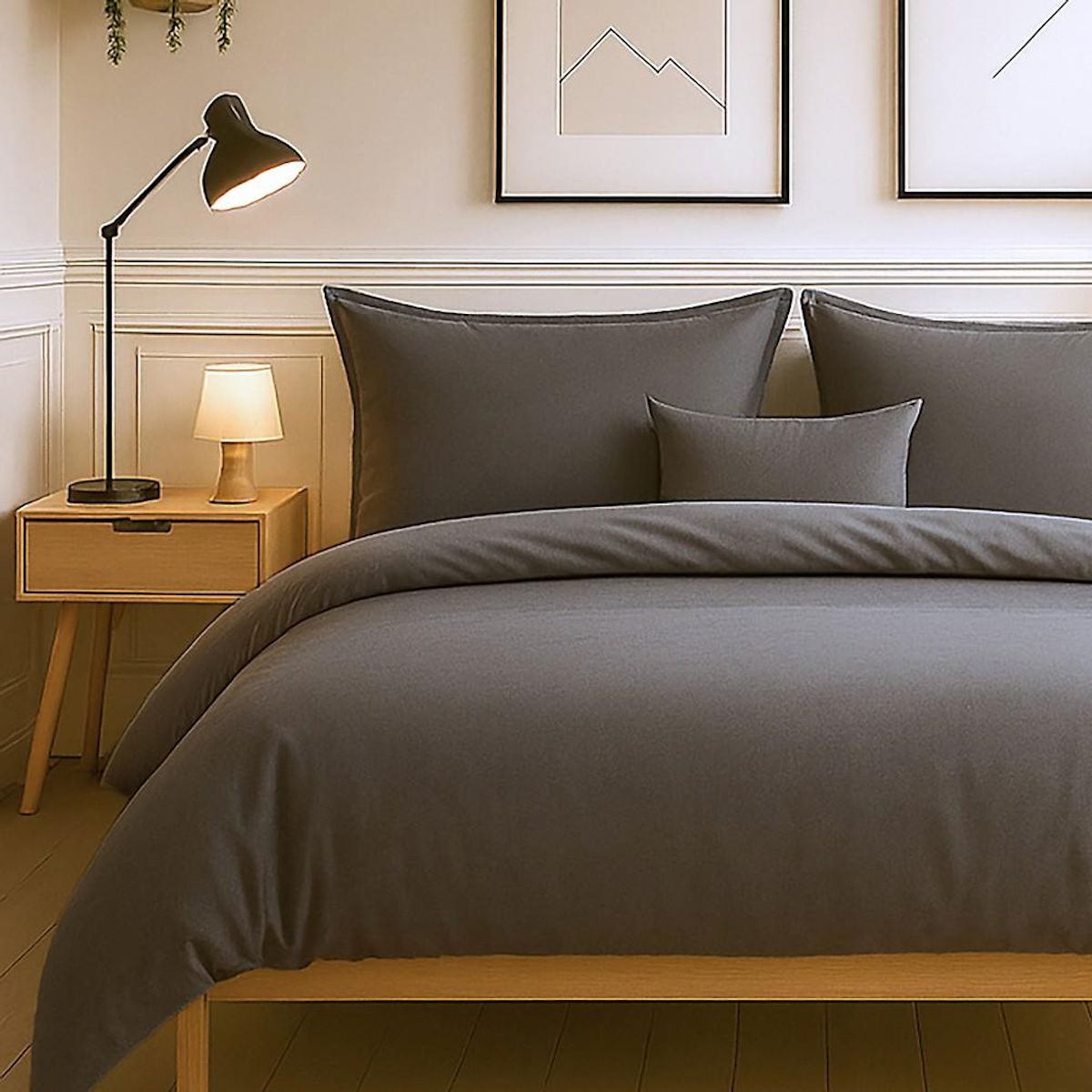 Home collection Parure housse de couette 100% coton 57fils