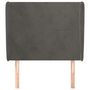 Voir la diapositive 3 : VIDAXL Tete de lit avec oreilles Gris fonce 103x23x118/128 cm Velours