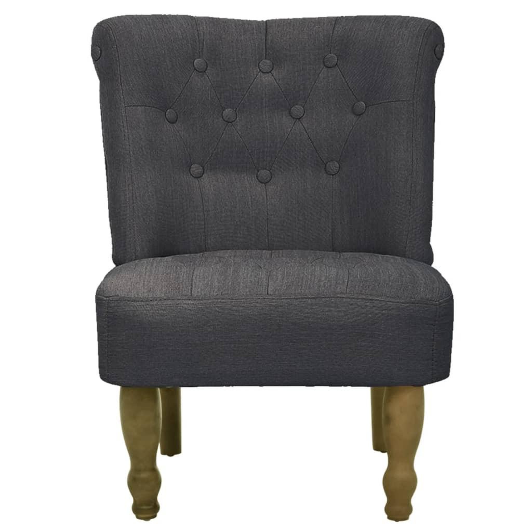 Voir la diapositive 4 : VIDAXL Chaises en style français lot de 2 gris tissu