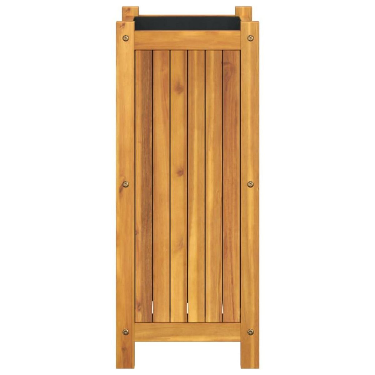 VIDAXL Jardiniere avec doublure 31x31x75 cm bois massif d'acacia