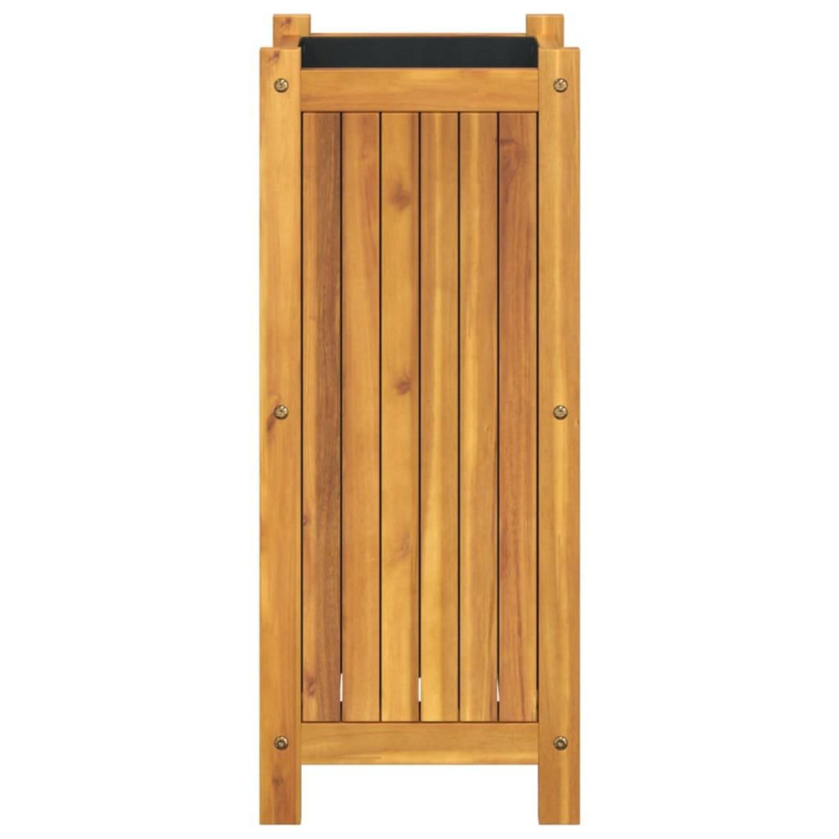 VIDAXL Jardiniere avec doublure 31x31x75 cm bois massif d'acacia