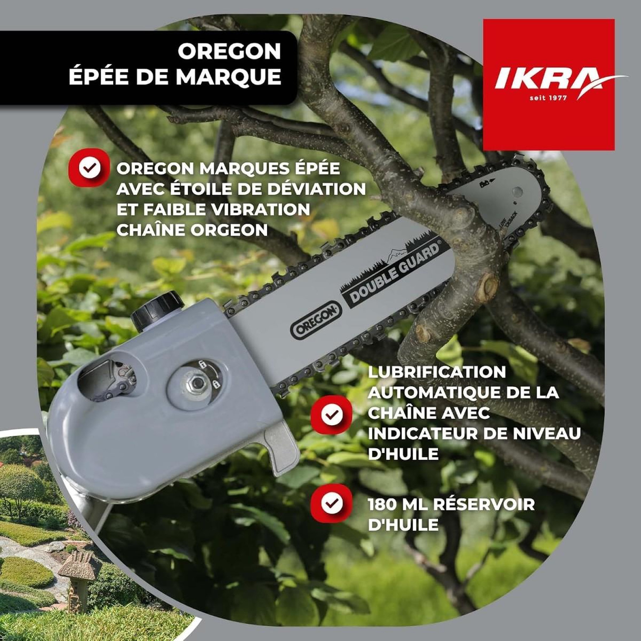 Voir la diapositive 6 : Ikra Débroussailleuse thermique multifonction 4en1 32,6 cm³ 1kW Élagueuse Taille-haie Fil + Lame 3 dents Rallonge IKRA