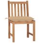 Voir la diapositive 3 : VIDAXL Chaises de jardin lot de 6 avec coussins Bois de teck massif