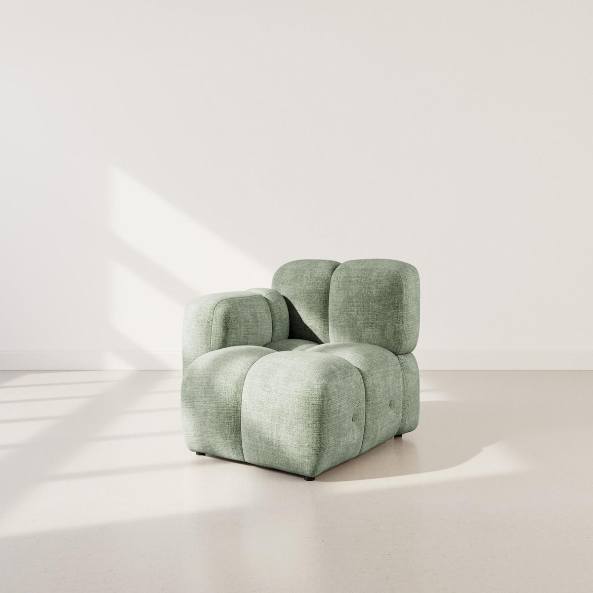 LISA DESIGN Grace - module d'assise gauche en velours texturé