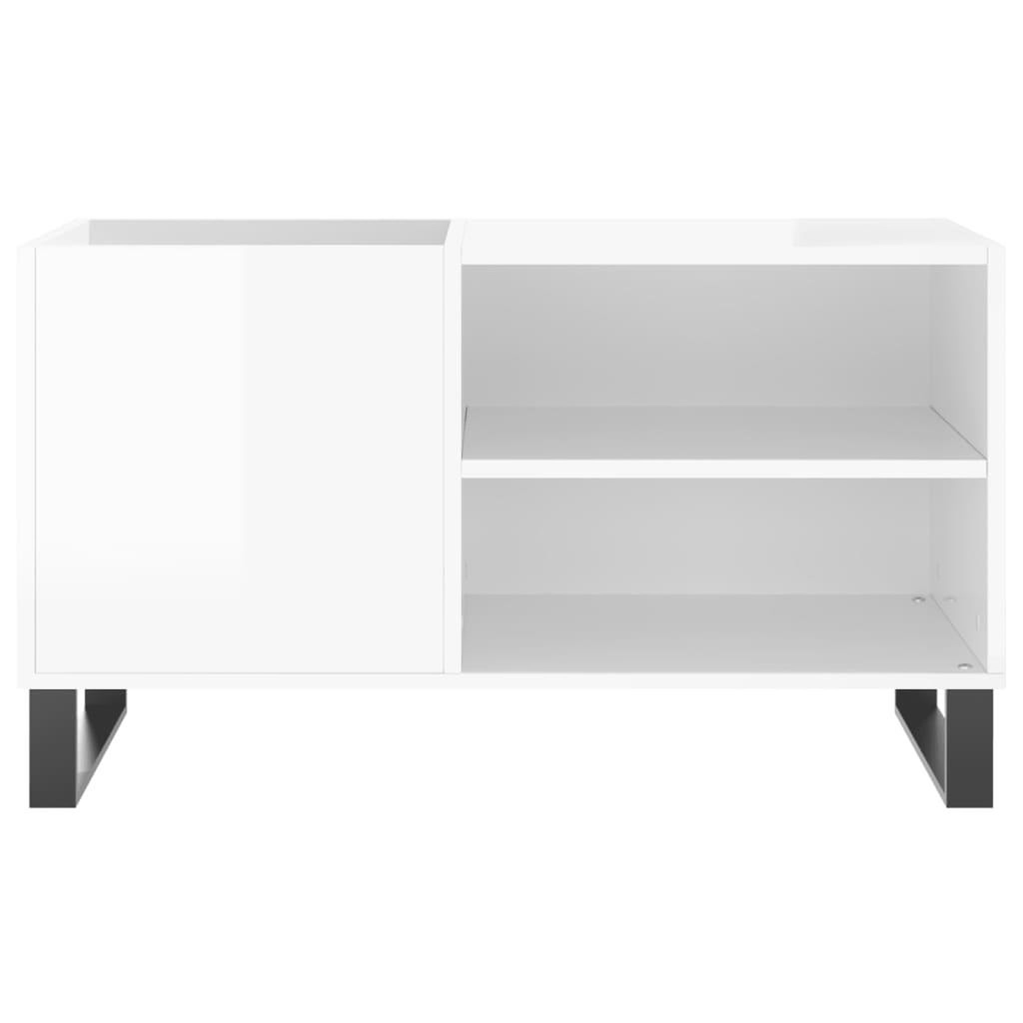 Voir la diapositive 4 : VIDAXL Armoire a disques blanc brillant 85x38x48 cm bois d'ingenierie
