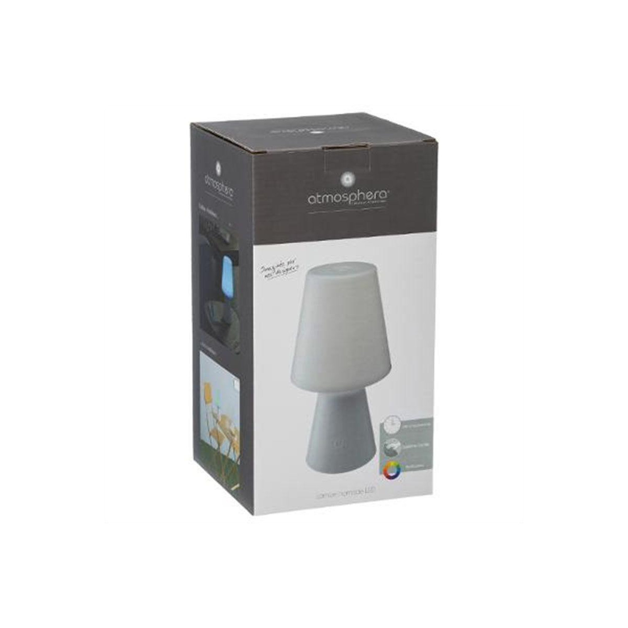 Voir la diapositive 6 : ATMOSPHERA Lampe à poser  led  21cm multicolore