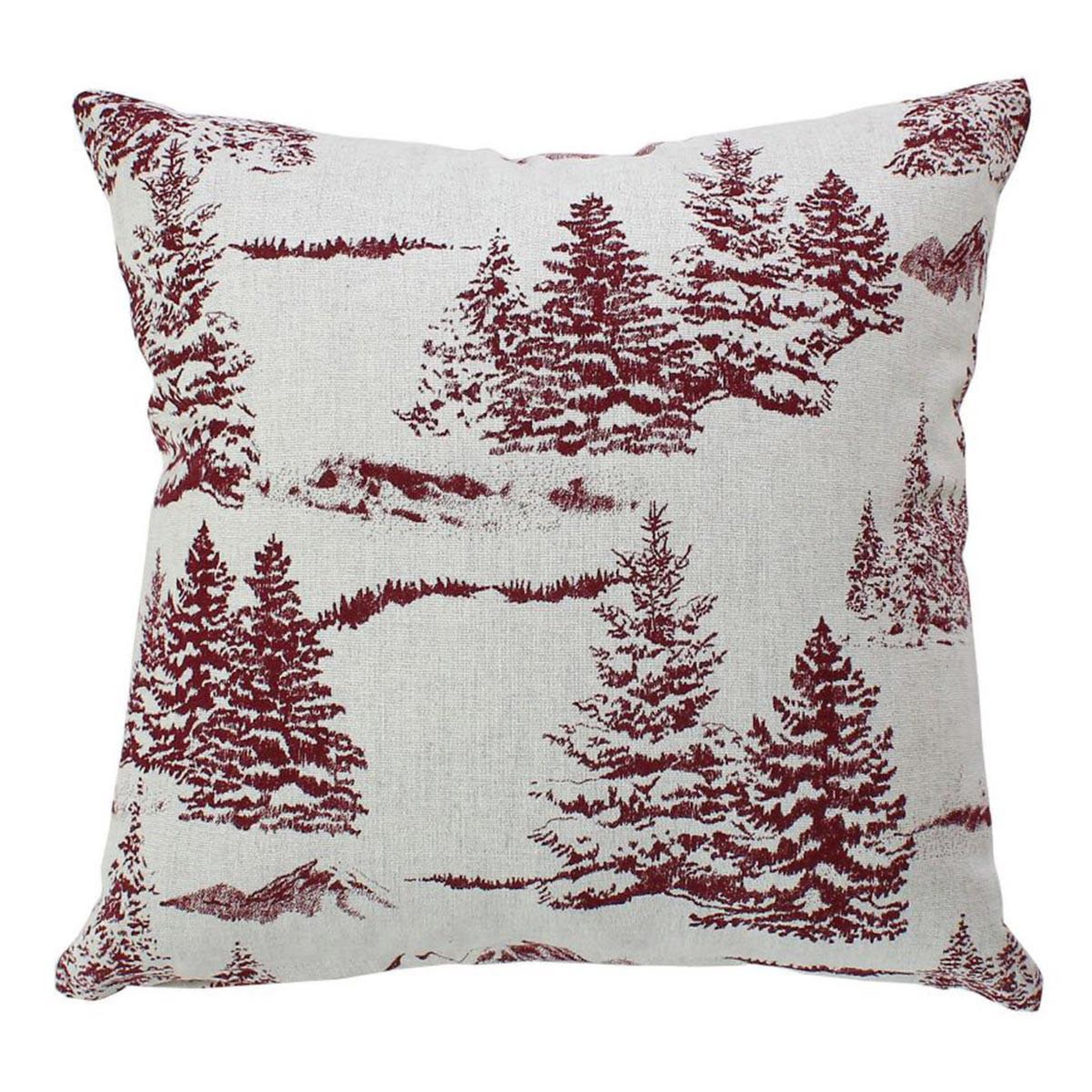 ENJOY HOME Coussin déco de noël  ebène  40x40cm écru & rouge