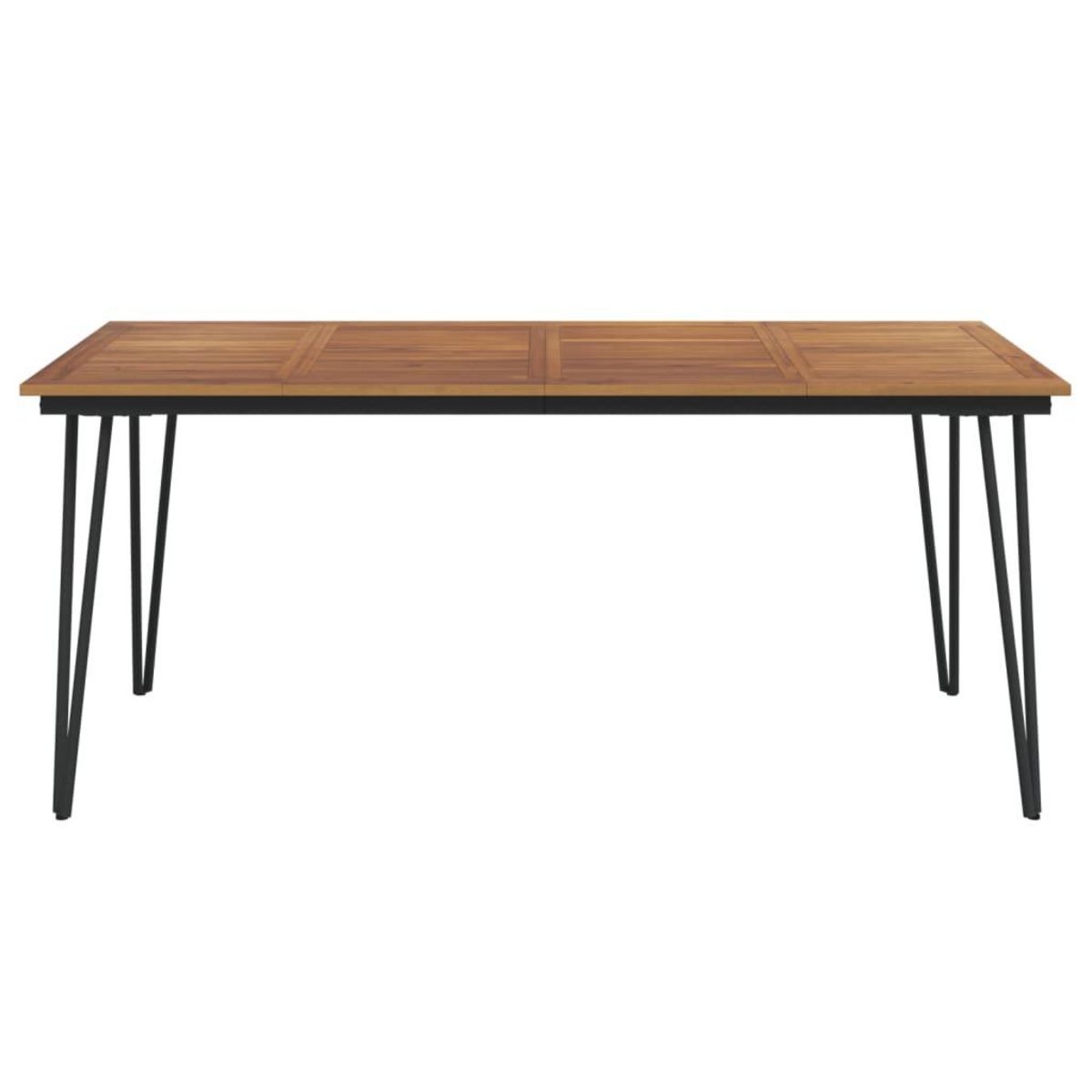 VIDAXL Table de jardin avec pieds epingle a cheveux 180x90x75 acacia