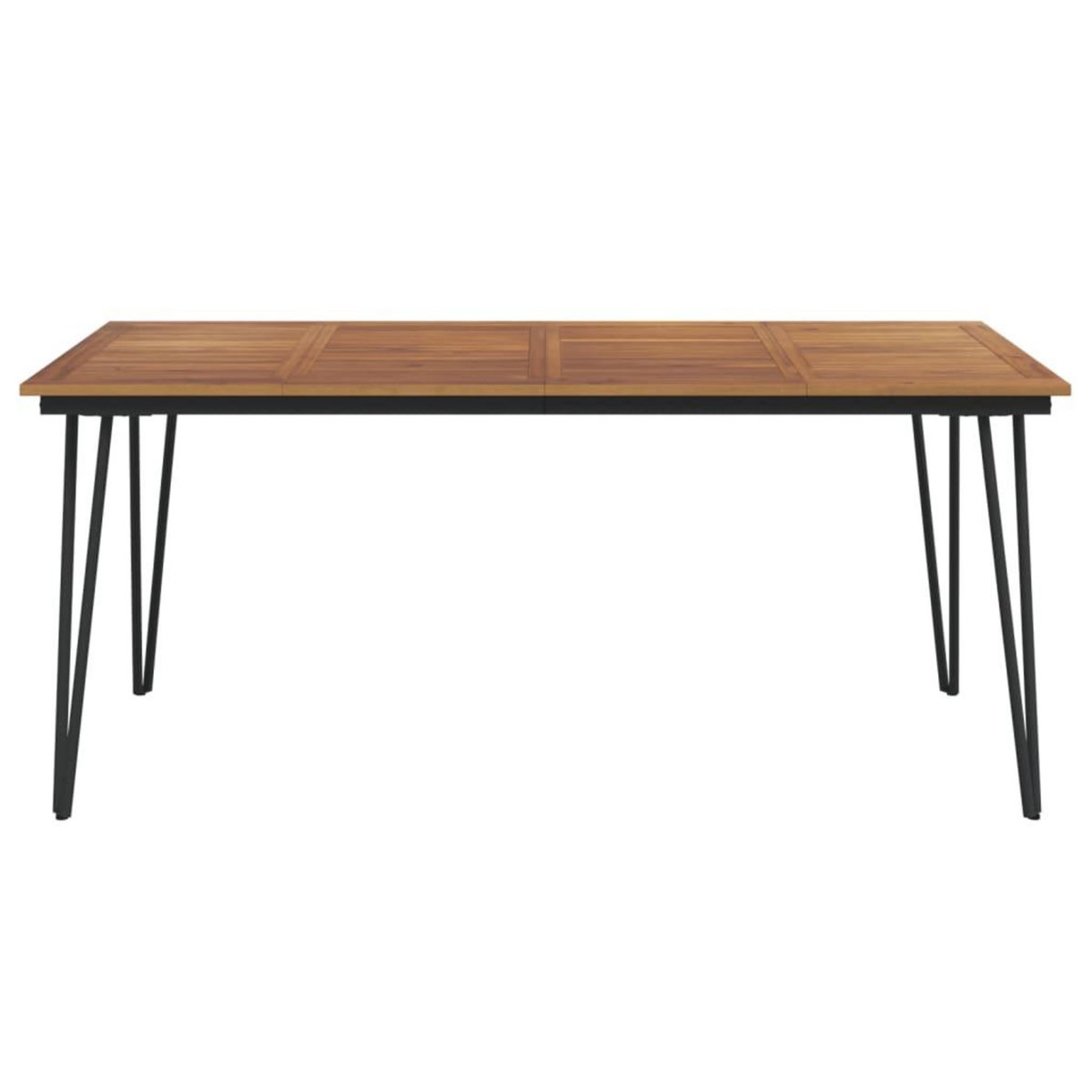 VIDAXL Table de jardin avec pieds epingle a cheveux 180x90x75 acacia