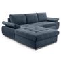 Voir la diapositive 6 : BEST MOBILIER Bianca - canapé d'angle gauche 4 places convertible avec coffre en tissu texturé