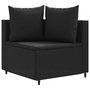 Voir la diapositive 3 : VIDAXL Salon de jardin 7 pcs avec coussins noir resine tressee