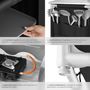 Voir la diapositive 5 : tectake Cuisine de camping premium avec 2 compartiments pliable noir