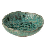 Paris Prix Coupelle Déco en Céramique  Naga  20cm Bleu Azur