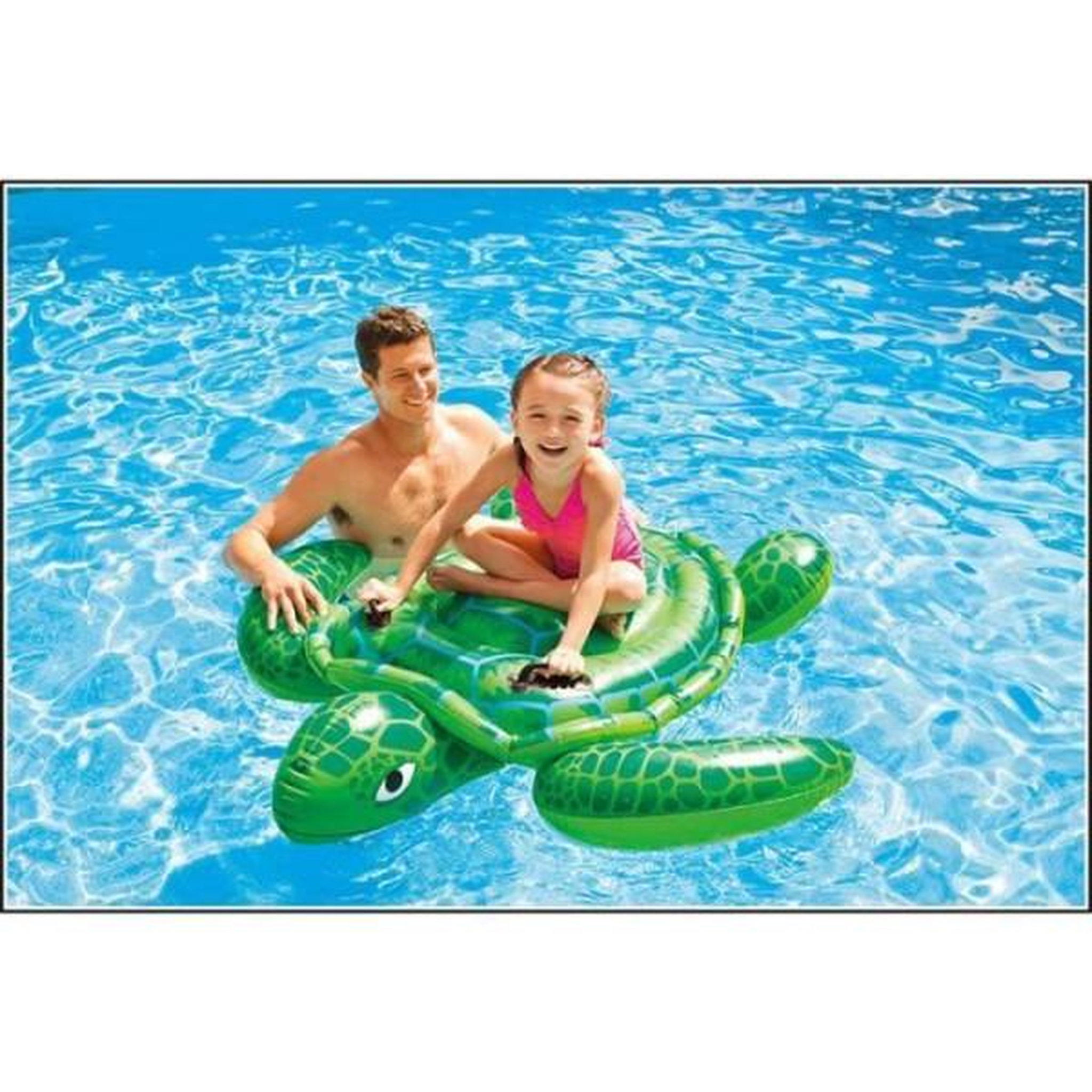 Voir la diapositive 2 : INTEX Matelas de piscine - Tortue de mer - 150 x 127 cm - Plastique - Utilisation extérieure - Mixte