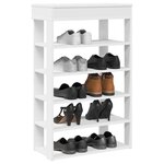 VIDAXL Etagere a chaussures blanc 60x30x98 cm bois d'ingenierie