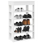 Voir la diapositive 1 : VIDAXL Etagere a chaussures blanc 60x30x98 cm bois d'ingenierie