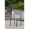 ELIXIR Chaise de jardin empilable aluminium gris BASTIA