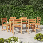 VIDAXL Ensemble a manger de jardin 7 pcs Bois de teck solide