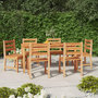 Voir la diapositive 1 : VIDAXL Ensemble a manger de jardin 7 pcs Bois de teck solide