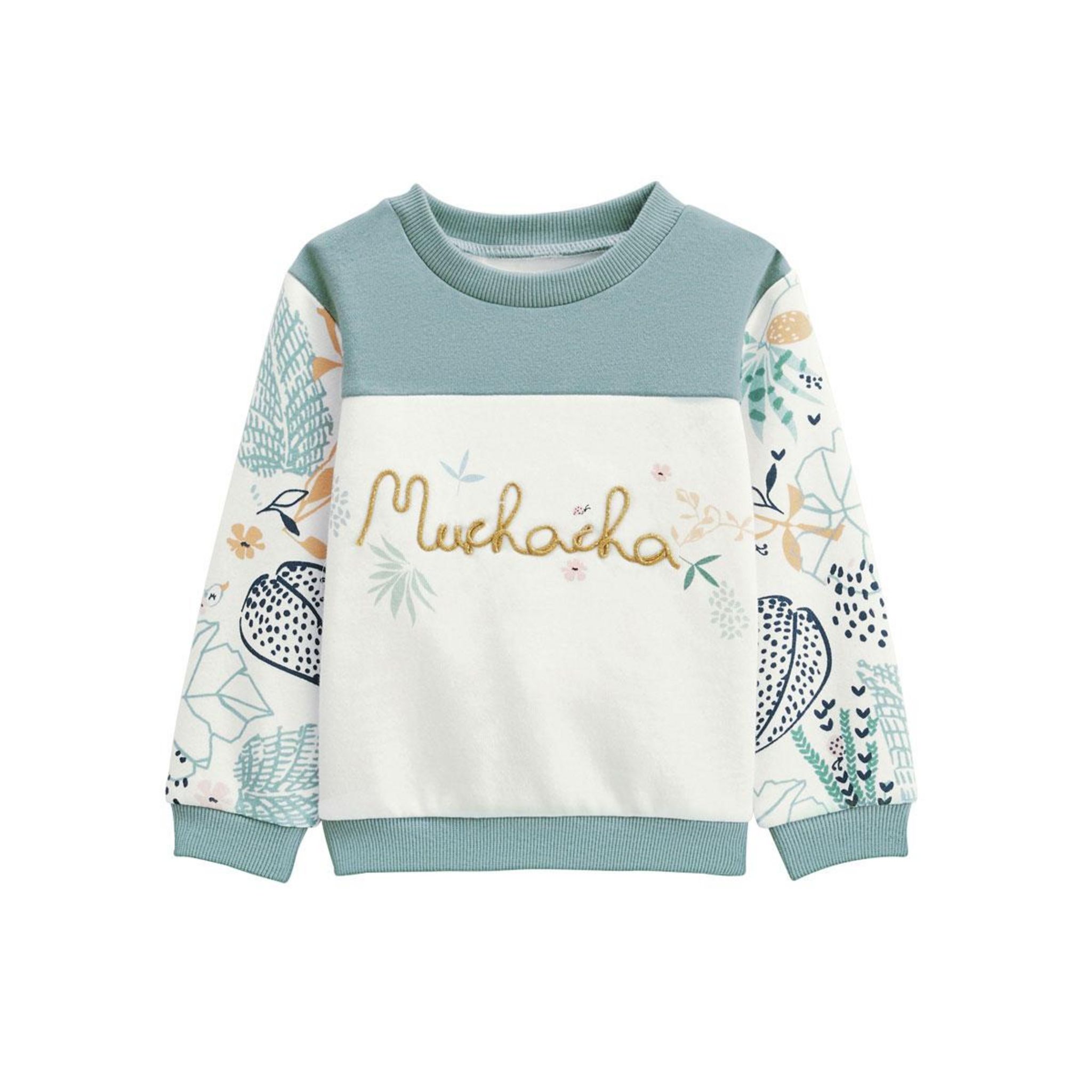 Petit Béguin Sweat-shirt enfant en molleton Holamuchacha. Coloris disponibles : Beige