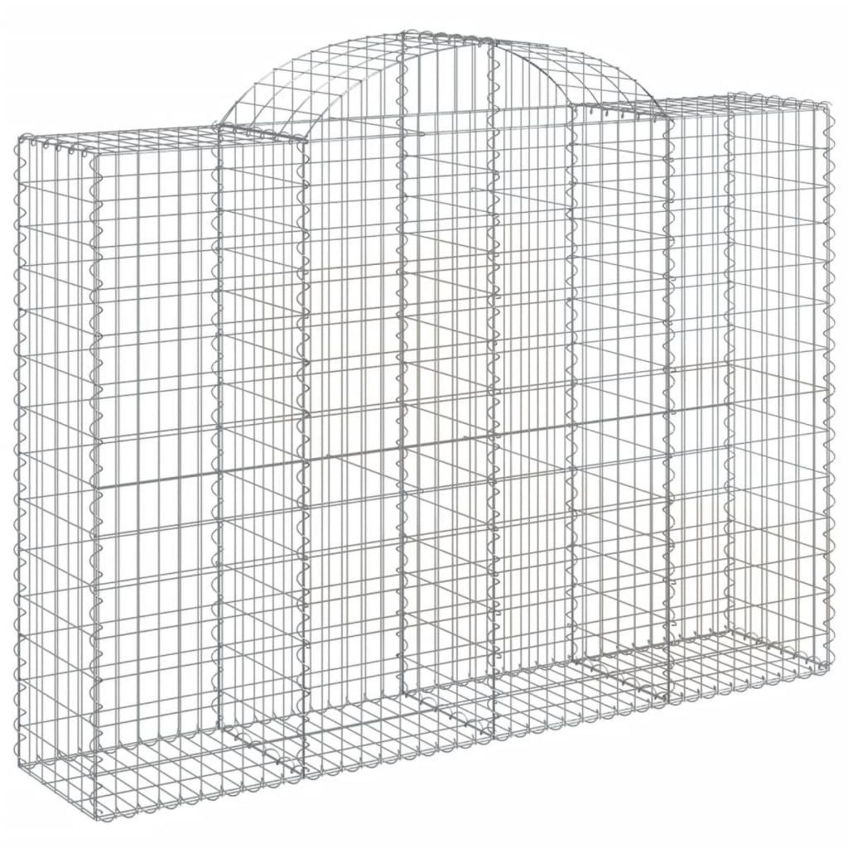 VIDAXL Paniers a gabions arques 7 pcs 200x50x140/160 cm Fer galvanise