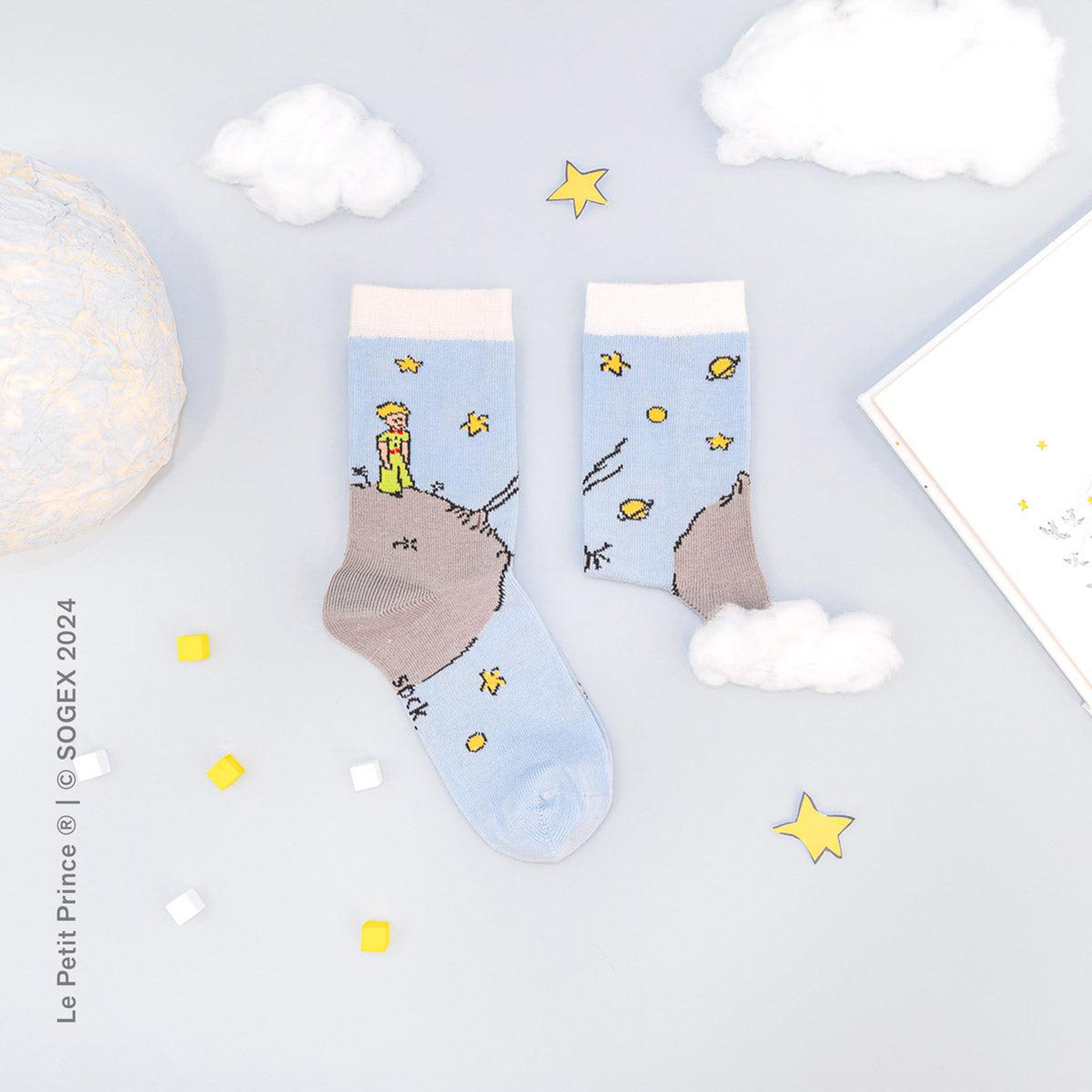 Voir la diapositive 3 : SOCK AFFAIRS Chaussettes enfants astéroïde b-612, le petit prince