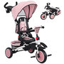 Voir la diapositive 1 : HOMCOM Tricycle évolutif pliable réglable 6 en 1 rose