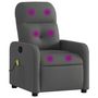 Voir la diapositive 2 : VIDAXL Fauteuil de massage inclinable Gris fonce Tissu