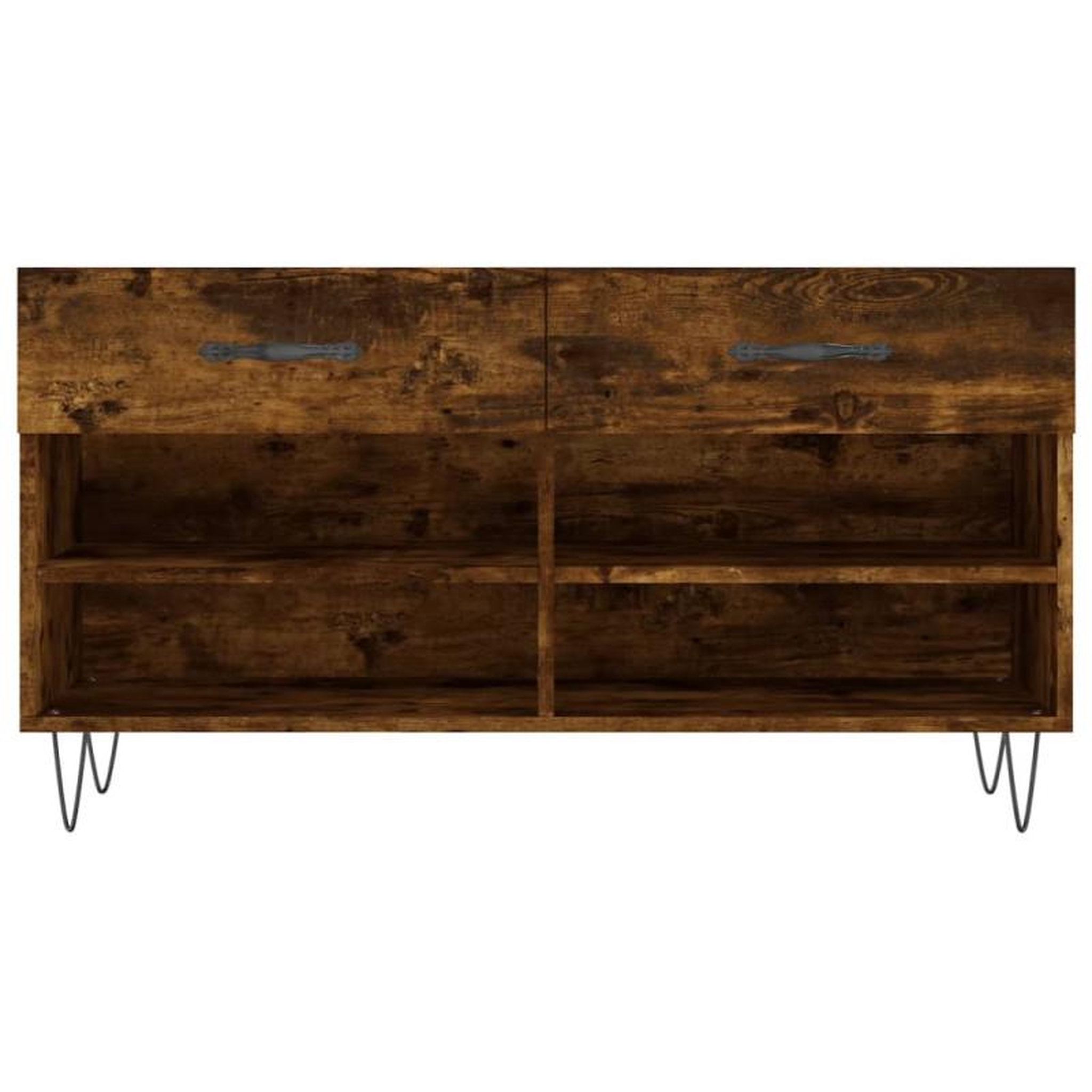Voir la diapositive 6 : VIDAXL Banc à chaussures chêne fumé 102x35x55 cm bois d ingénierie