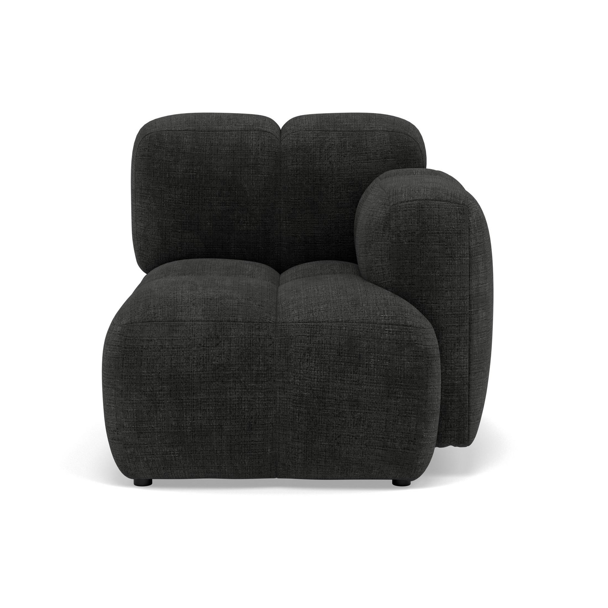 Voir la diapositive 6 : BEST MOBILIER Grace - module d'assise droit en velours texturé