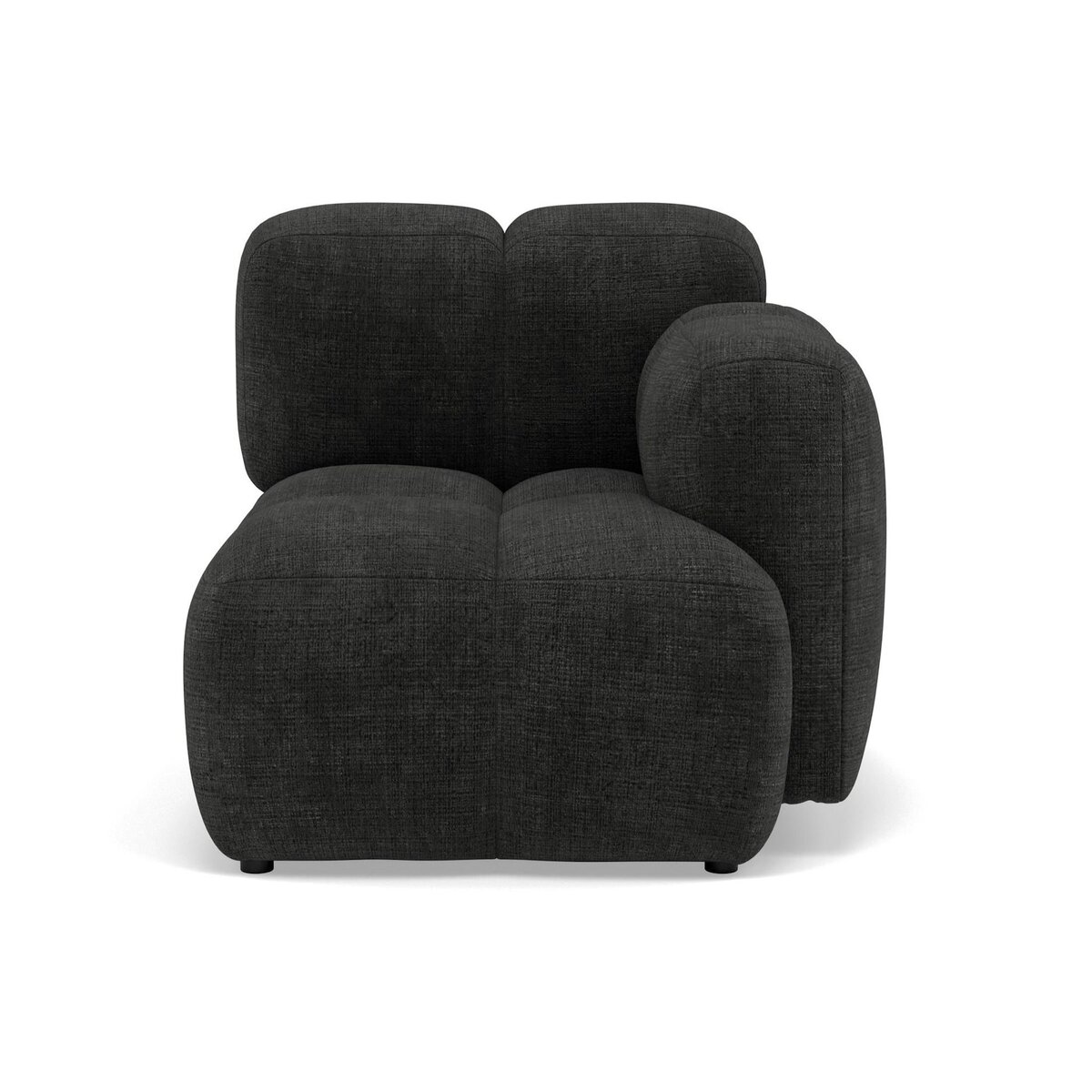 LISA DESIGN Grace - module d'assise droit en velours texturé