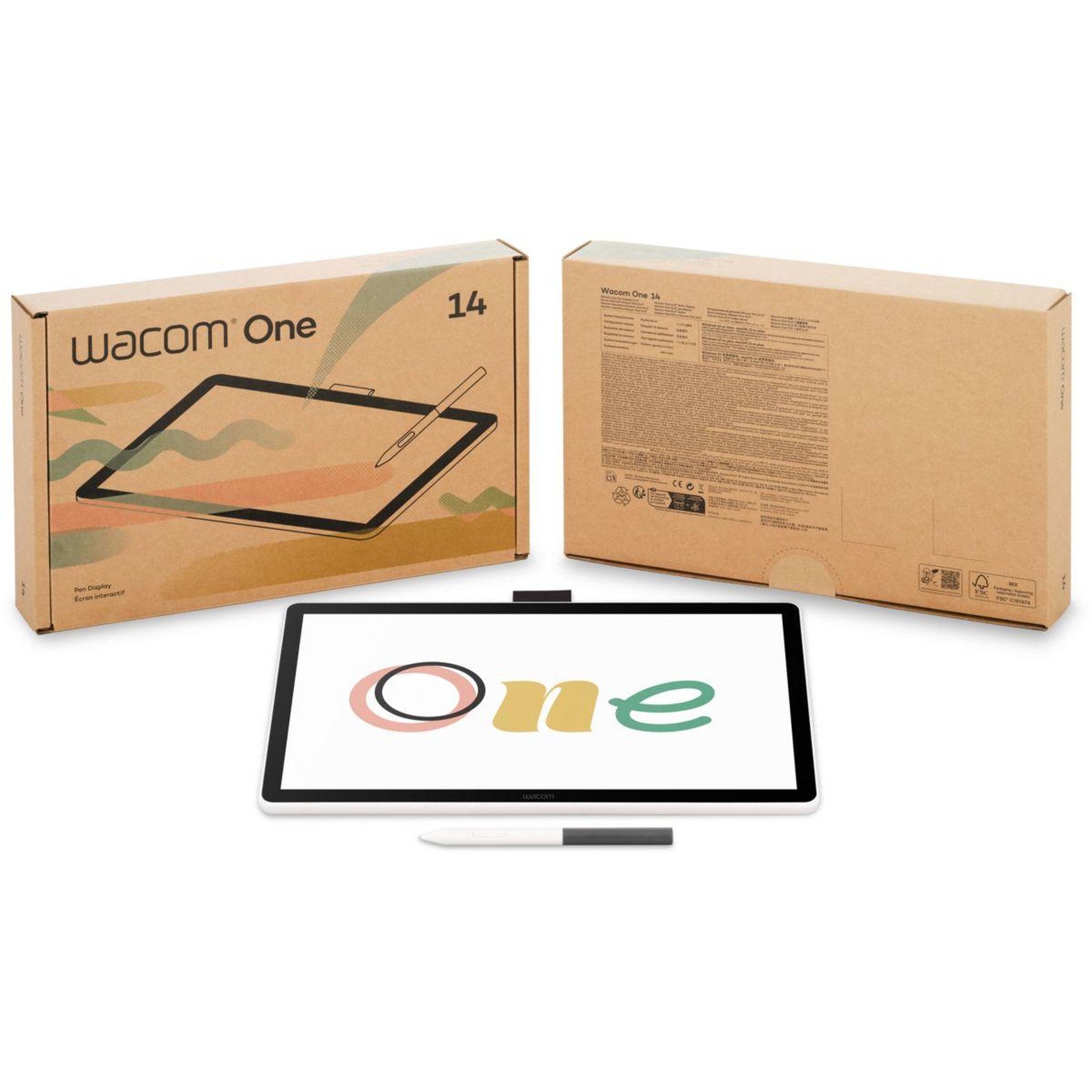 Voir la diapositive 3 : Wacom Tablette graphique wacom one pen display 14.0''