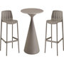 Voir la diapositive 1 : Habitat et Jardin Table et chaises hautes de bistrot empilables  Vaena  - 2 places - Taupe