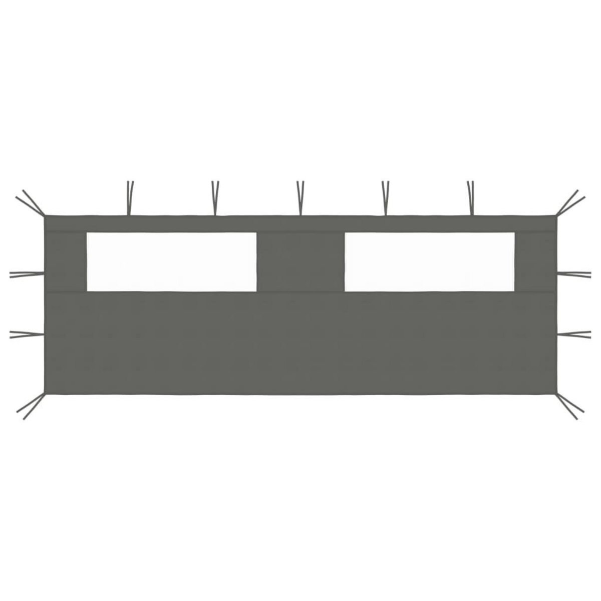 VIDAXL Paroi laterale de belvedere avec fenetres 6x2 m Anthracite