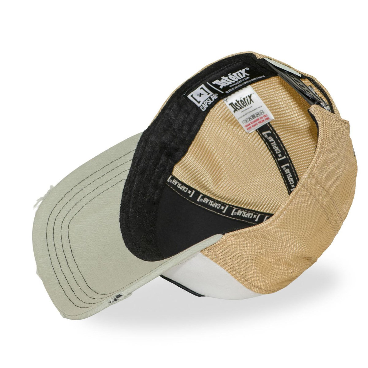 CAPSLAB Casquette semi-curved premium avec filet et patch Astérix