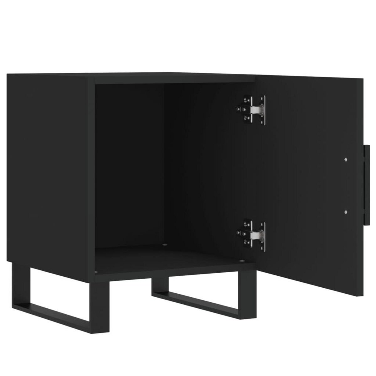 VIDAXL Tables de chevet 2 pcs noir 40x40x50 cm bois d'ingenierie