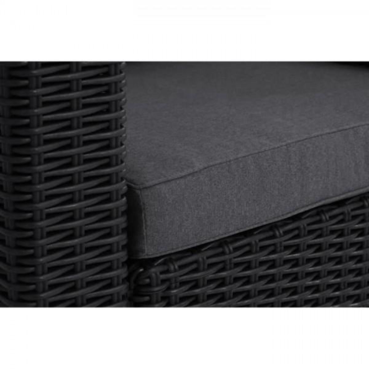 ALLIBERT by KETER Salon de jardin - en résine imitation rotin tressé - Allibert by KETER - 5 personnes - Moorea - Gris graphite