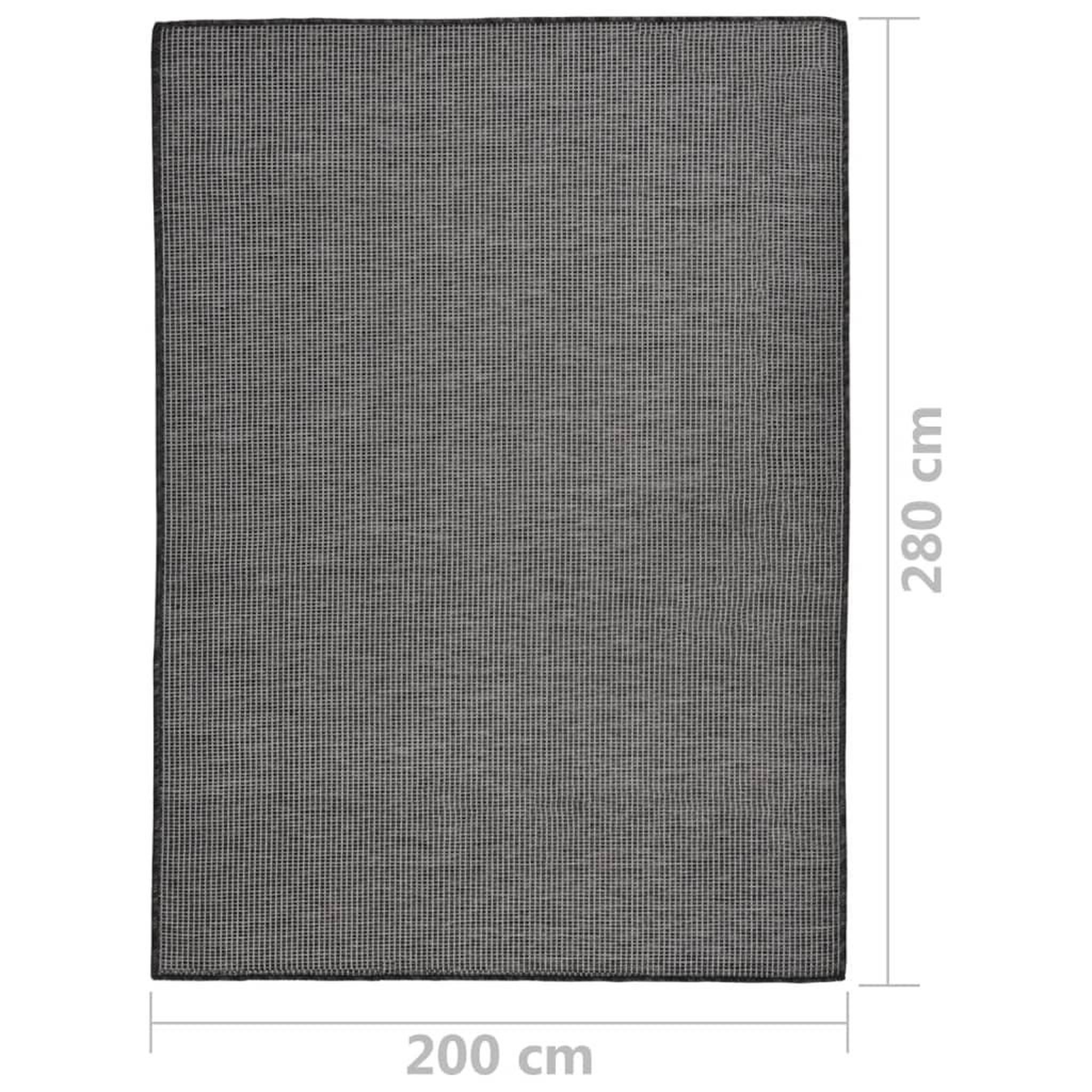 Voir la diapositive 6 : VIDAXL Tapis a tissage plat d'exterieur 200x280 cm Gris