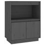 Voir la diapositive 2 : VIDAXL Buffet Gris 60x34x75 cm Bois massif de pin