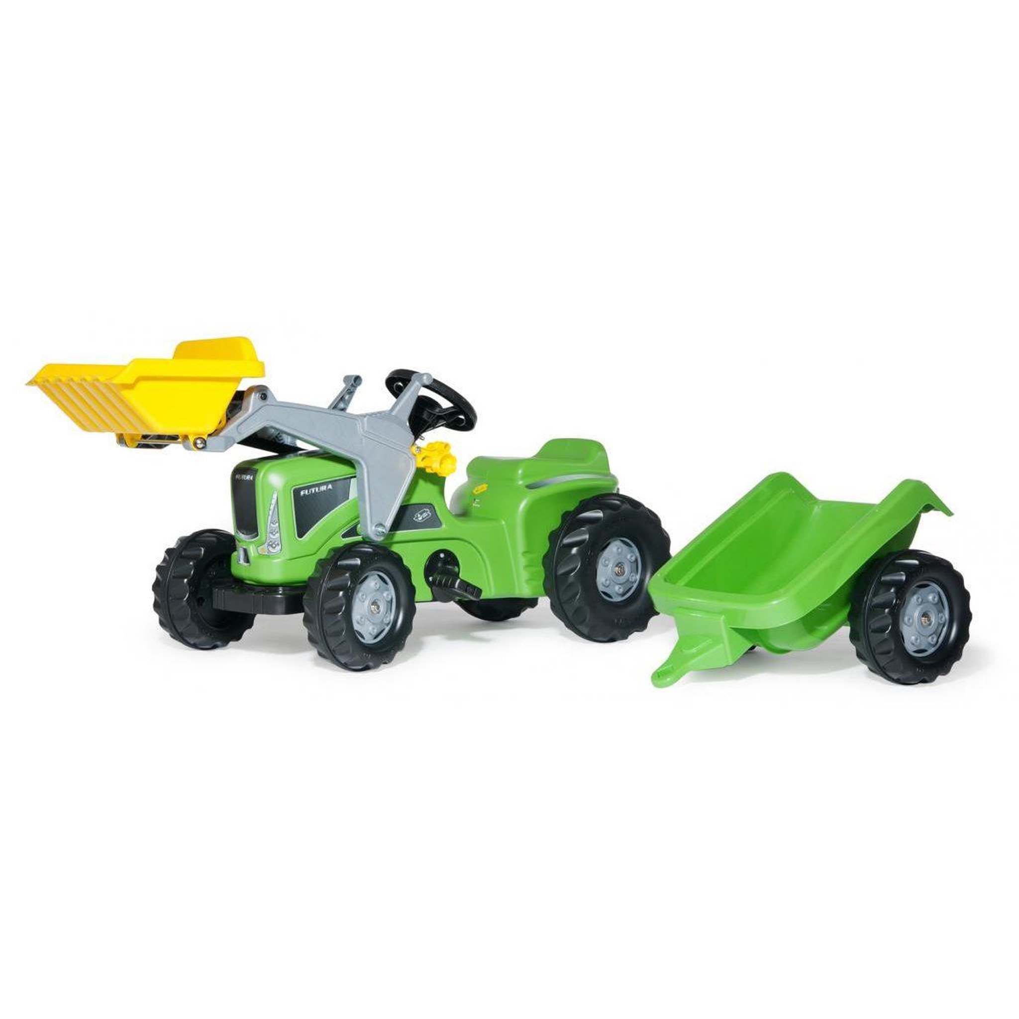 ROLLY TOYS Tracteur a pedales + remorque rollykiddy futura